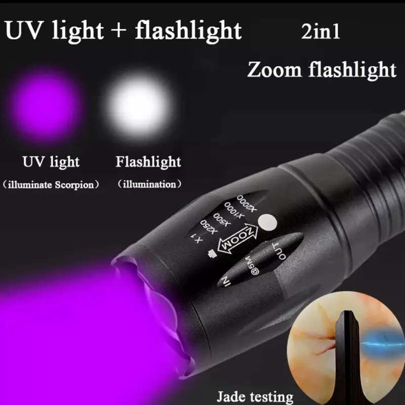 LED UV Torch Ultraviolet Flashlight Blacklight Pet Urine Stain Detector 395nm UK 3
