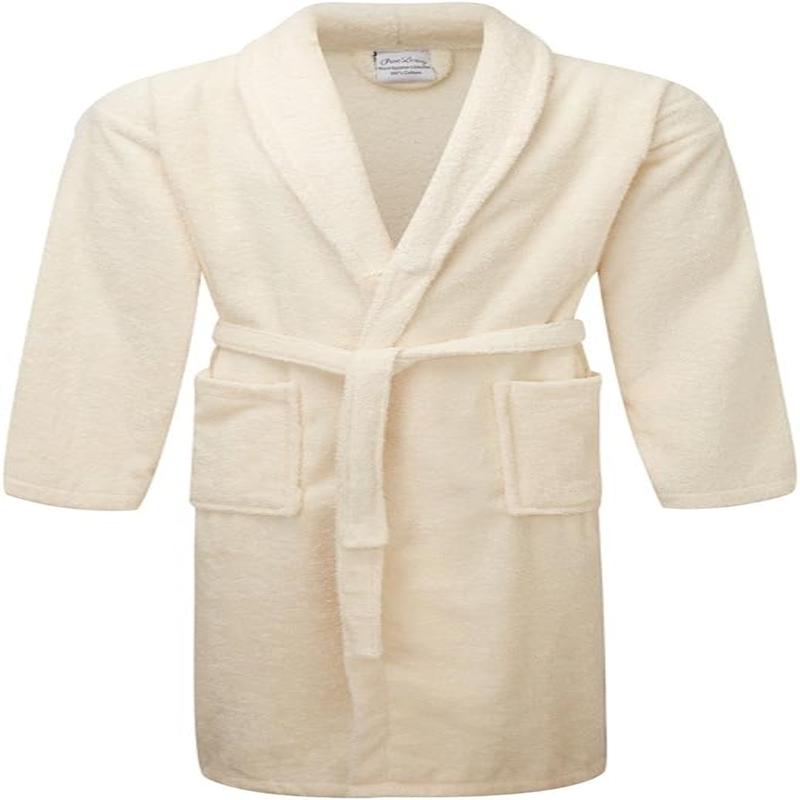 Egyptian Cotton Bath Robe Terry Towelling Robe Dressing Gown Luxury and Super Soft Womens Nightwear Mens House Gown Comfort Fit Womenswear Bathrobe Loungewear Long Sleeve 4