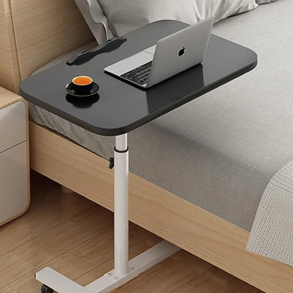 Adjustable Overbed Table Over Hospital Bed Tray with Wheels for Home Use or Medical