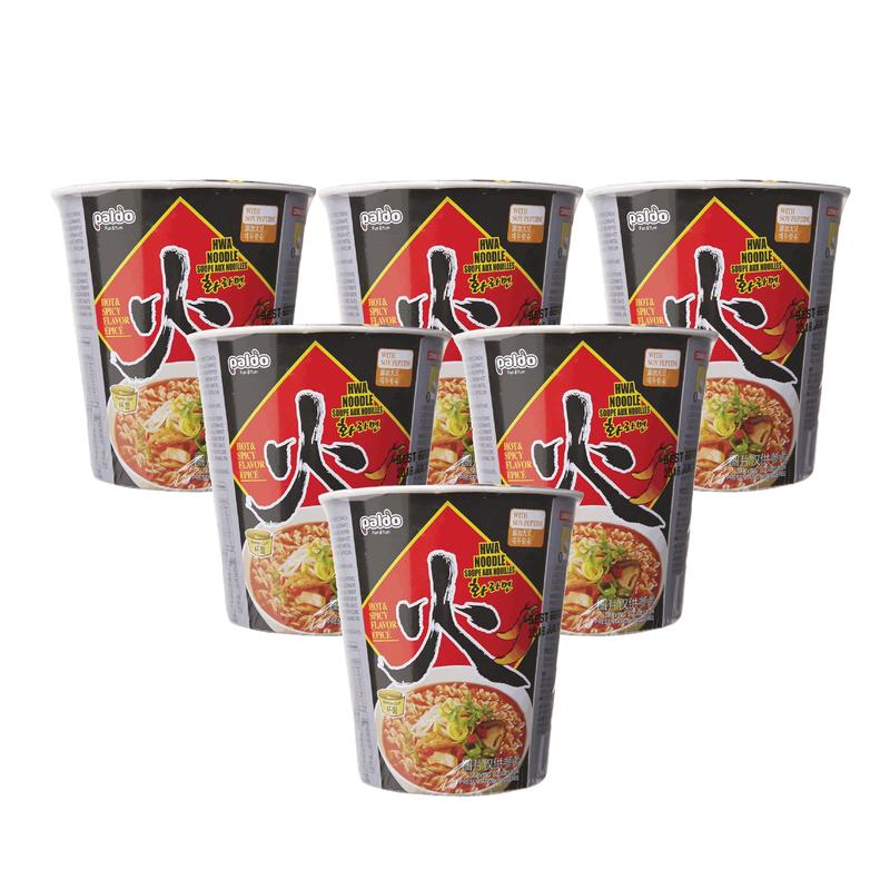 Paldo Hwa Ramen Spicy Noodle Cup X6 instant ramen 1