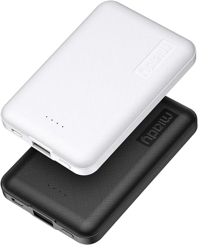 Product Introduction of 【2-Pack】5000mAh Ultra Slim Portable Charger Power bank, 2.4A USB High-Speed Compact External Battery Pack Compatible with iPhone, iPad, Samsung, Nexus and more Accessories Smartphone 3