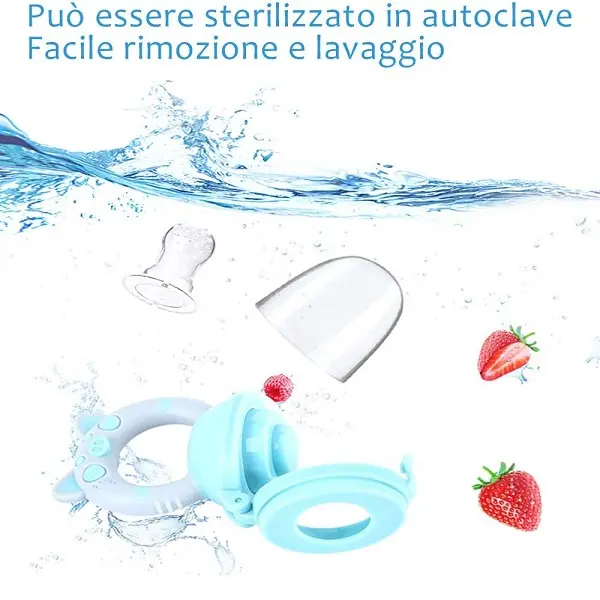 Baby Fruit Feeder Pacifier Set with 7 Silicone Sacs (3 Sizes- S, M, L) 3