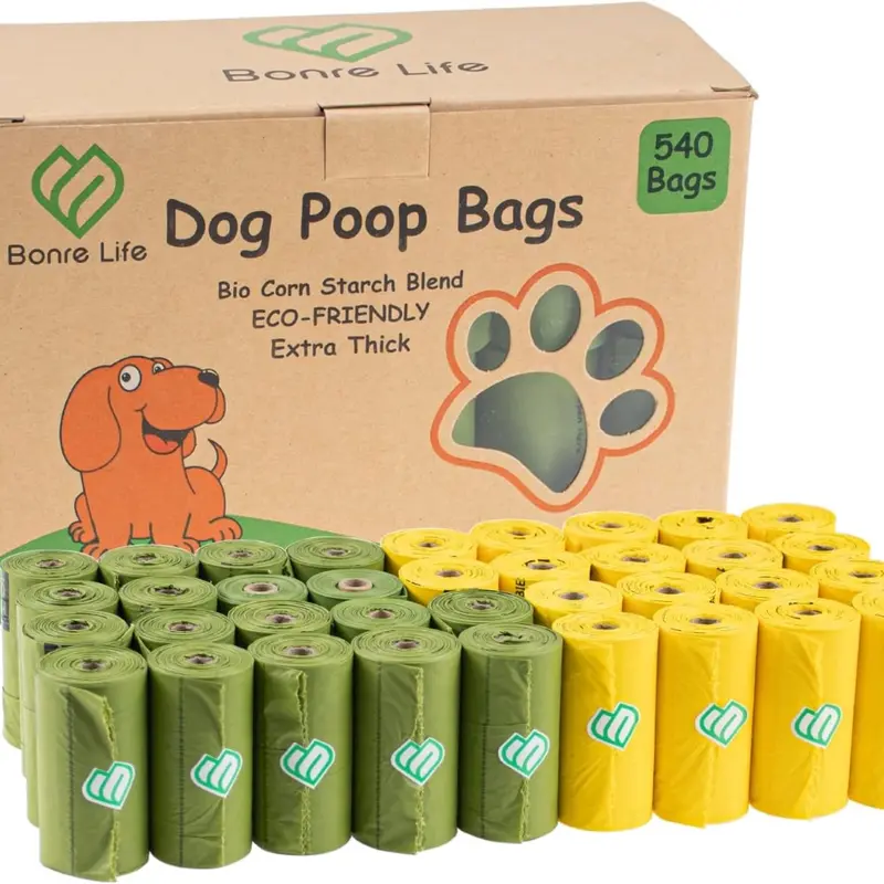 Life-Dog Poop Bags-540 BioBags,Super Strong,Extra Thick,Leak Proof Dog Waste Bags Made from Corn Starch,Biodegradable Dog Poo Bags 0
