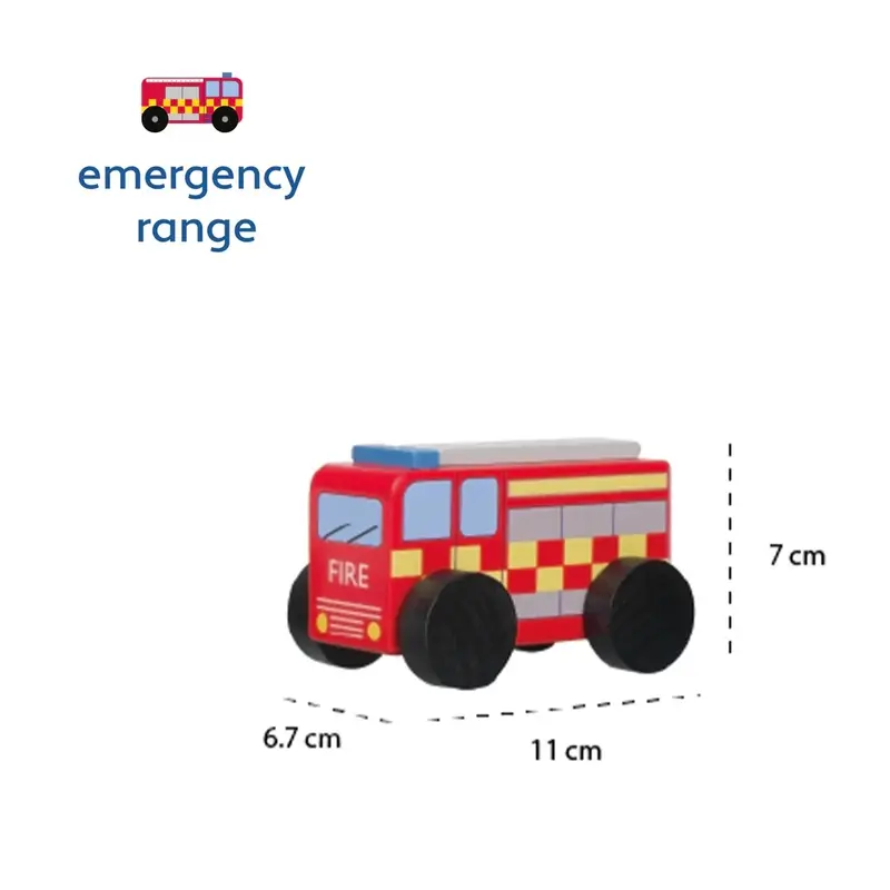 Wooden Fire Engine by Orange Tree Toys 3