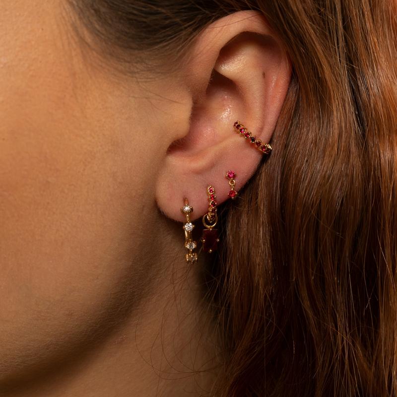 'Astra' Lab Diamond 0.4ct Hoops in Sterling Silver or 18ct Gold Vermeil 1