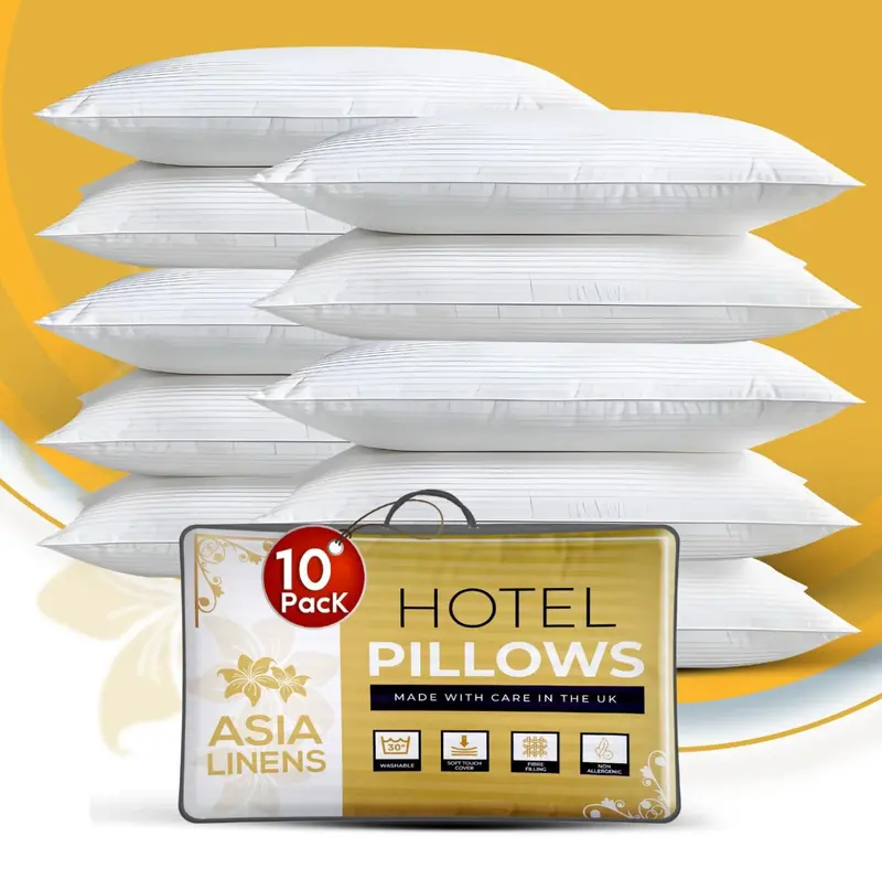 Hotel Quality Pillows | 2 Pack, 4 Pack, 6 Pack, 8 Pack, 10 Pack, 1 PACK | SAME DAY SHIPPING | Extra Filled Luxury Pillows 5