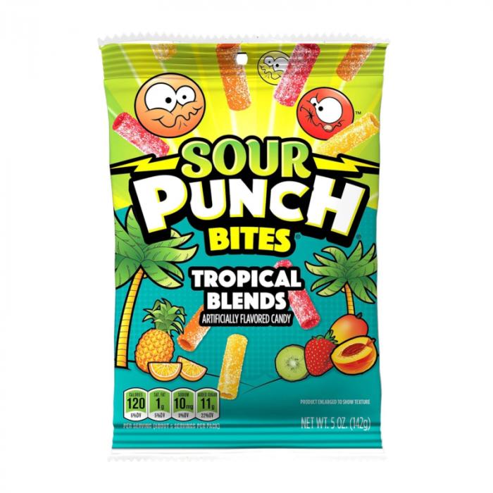 Sour Punch Bites American Different Flavours - Assorted Flavors Candy Snack Artificial Sweet Sugar Corn Salt Bonbon Tangy 2