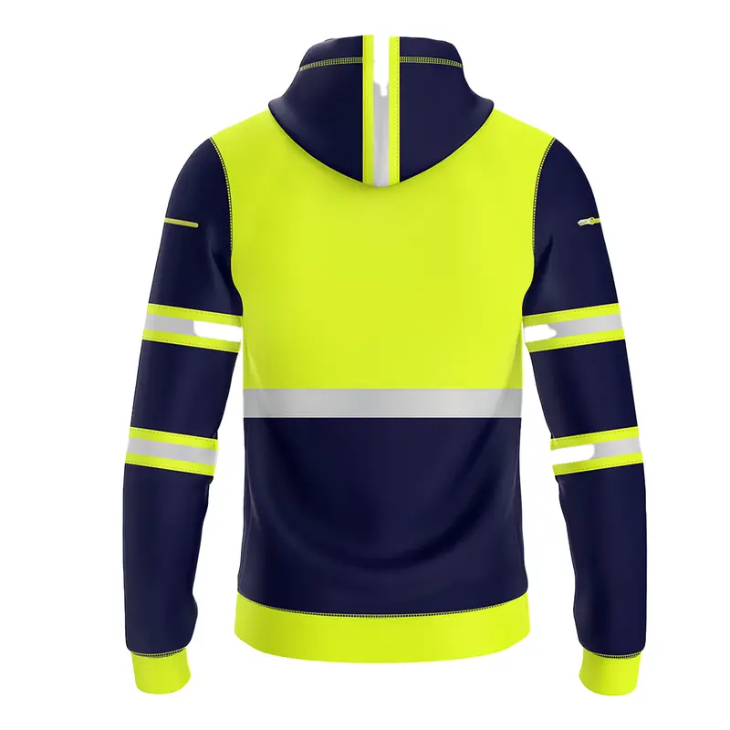 NOROZE Mens Outdoor Front Zip Hoodie With Zip Pockets Hooded Stripe Sweatshirt Top Jacket UK Size S-XXL 3