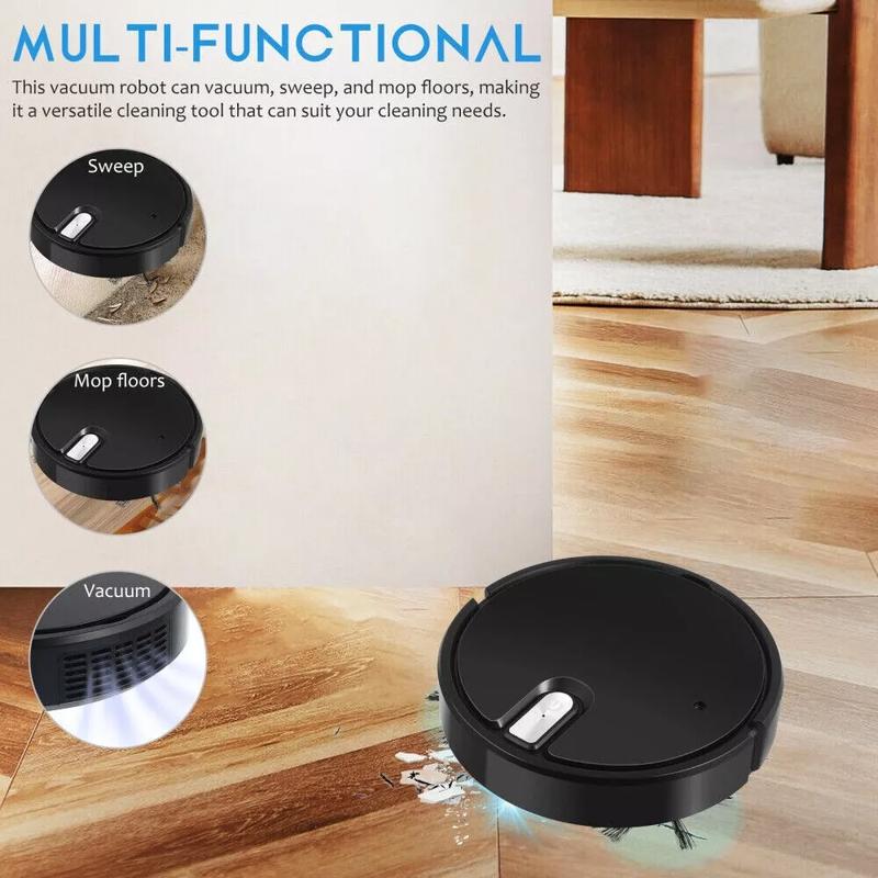 Smart Robot Vacuum Cleaner | Automatic Sweeper for Hard Floors & Carpets | Rechargeable & Ultra-Quiet | Intelligent Home Cleaning with Strong Suction, Anti-Collision & Auto Navigation | Hands-Free Dust Removal | Ideal for Pet Hair & Allergies 2