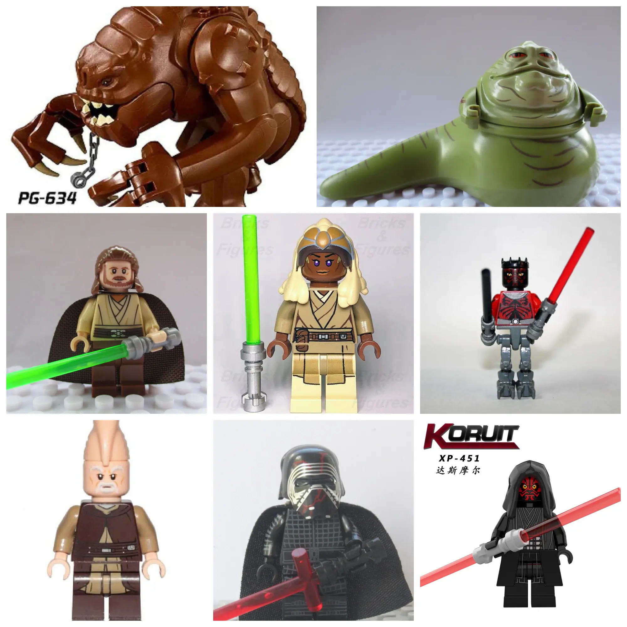 General Grievous Rey Clone Trooper Rancor Jabba The Hutt Qui Gon Jin Stormtrooper mini toy action figures custom but fully Lego compatible models movie cartoon science fiction horror building blocks super hero construction toys