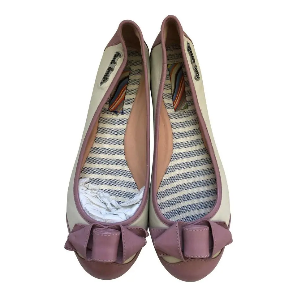 Pre Owned Paul Smith Shoes  Pink Leather Bow Women flat Shoes