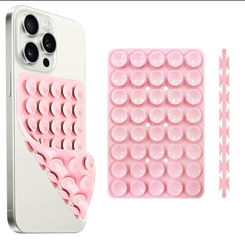 2pc Mount Cellphone Grip StandSilicone Phone Holder with Camera Lens Protection and Strong Suction for iPhone 16 and Other Smartphones - Installation 6
