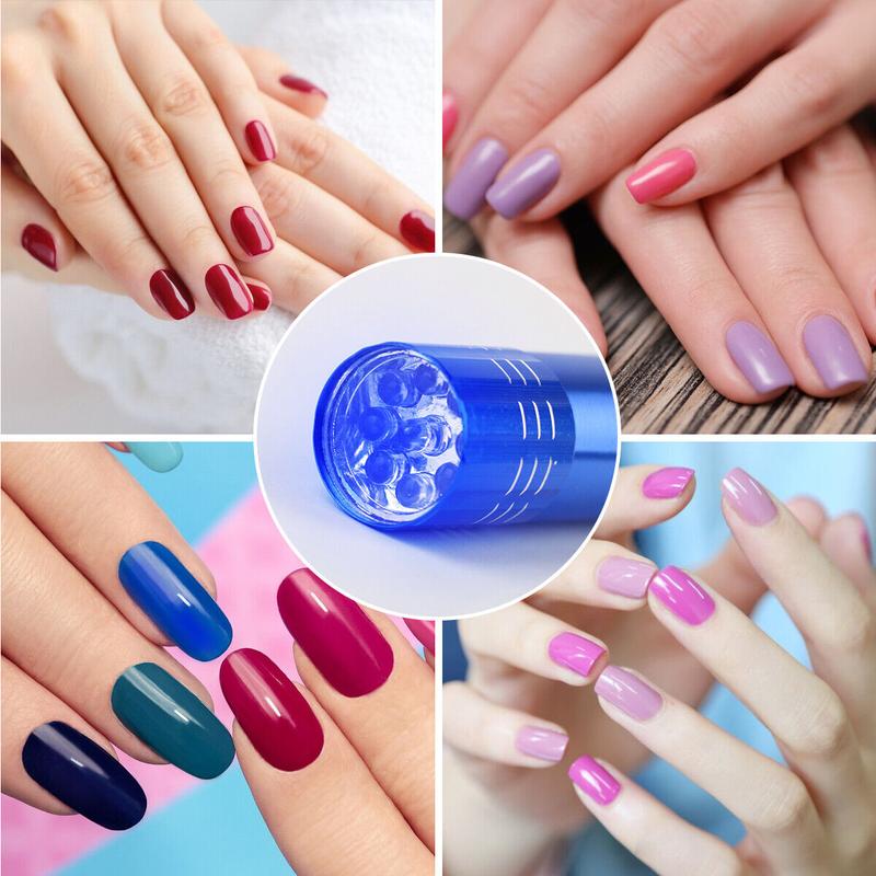 LED UV Gel Curing Light Portable Fast Dryer Nail Cure Mini Flashlight Mini Flash Light for LED UV Gel Curing Lamp Light Handheld Nail Dryer for Manicure Detail Work 1