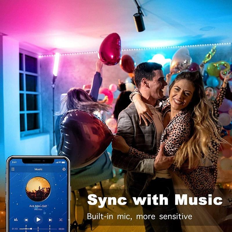 15m led Strip Lights with Remote & App Control, Music Sync with Mic ( 2x 7.5Mx ) 1