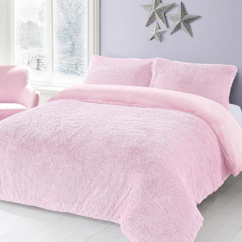 Cuddles Teddy Fleece Duvet Set - 100% Polyester warm 8