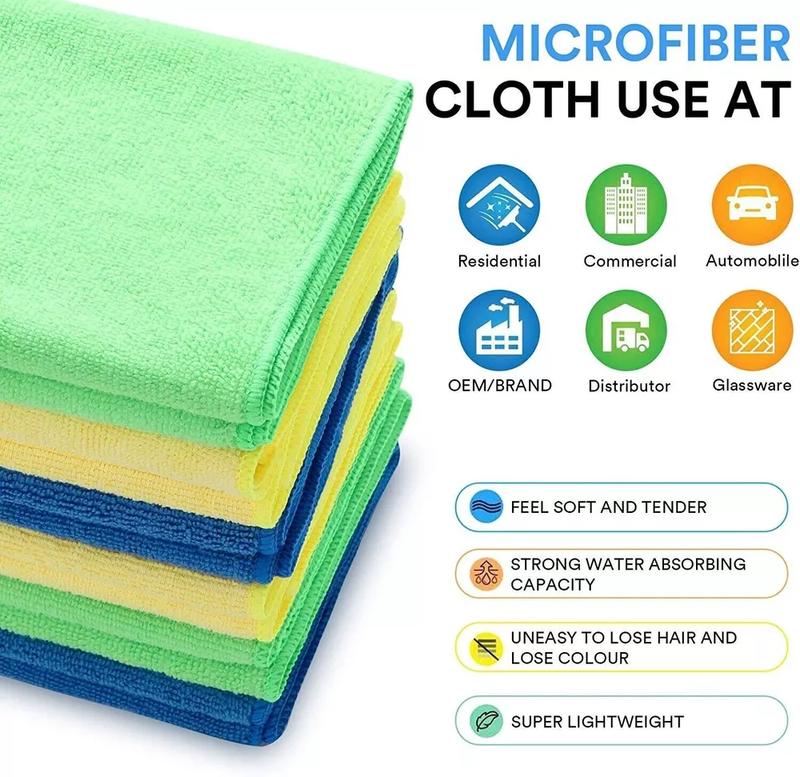 18Pcs Microfibre Cloths for Car Detailing and Cleaning rough  hands 4