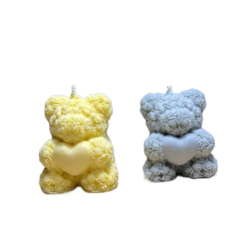 Teddy Bear Candles - Perfect for Home Decor and Festive Ornaments Decoration 1