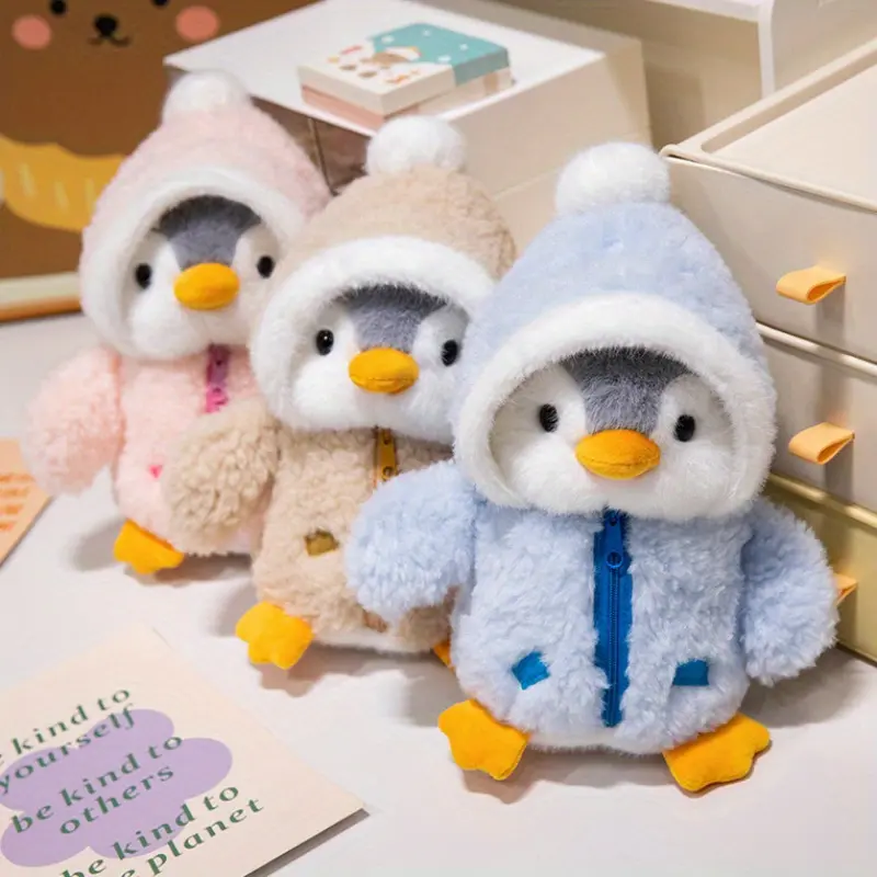 Cute Penguin Plush Toy with Soft PP Cotton, Cozy Animal Stuffed Doll in Winter Outfit for Toddlers & Infants 0-3 Years Old – Ideal Gift for Christmas and Halloween 3