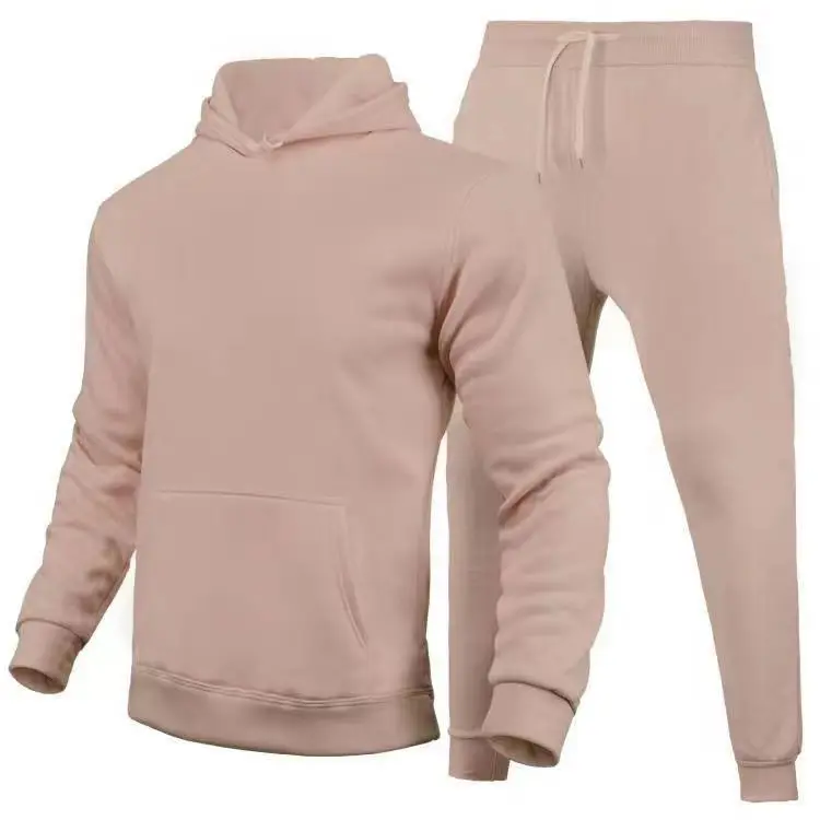 2025 Spring and Autumn solid color pullover men's and women's sweatshirt sports suit sweatshirt suit fleece men's and women's hoodie