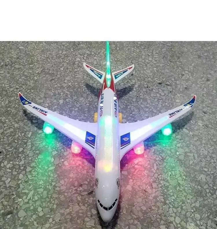 Kids Large Plane A380 Air-Bus Toy Bump & Go Aircraft for boys and girls Kids LED Lights Music Toy 3