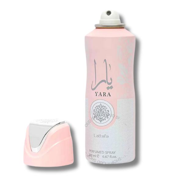 Yara by Lattafa Perfume & Deodorant Bundles - Arabian Floral Gourmand Fragrance with Vanilla & Tropical Fruits Aroma - Comfort, Body Care Scent Blend Daily Scented Gift 4