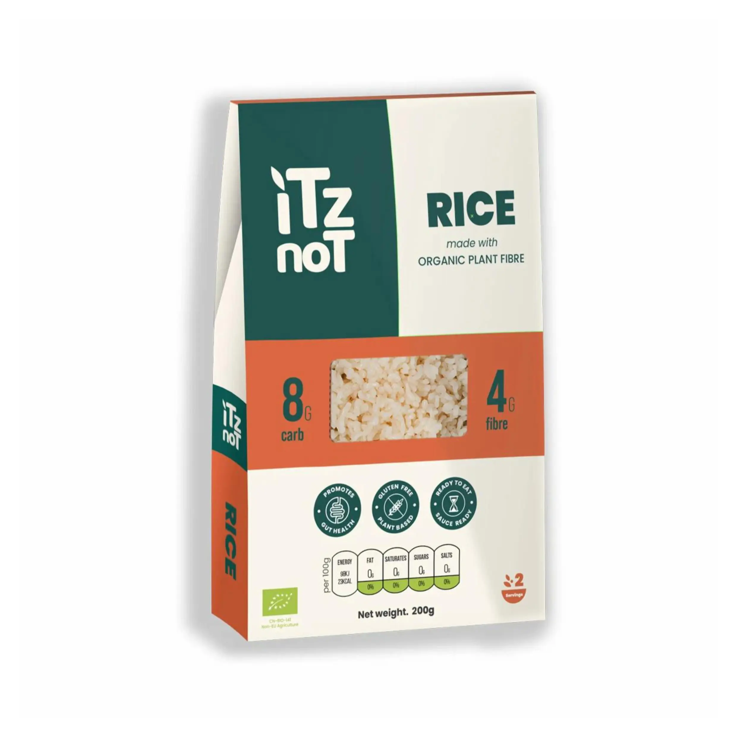 iTz noT Rice 200g, Organic Plant Fibre Yam, Gluten Free, Ready to Eat, Low Carb,