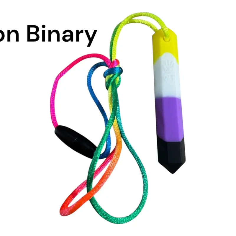 LGBTQ+ Silicone Chew Necklace for Support and Statement Making 5