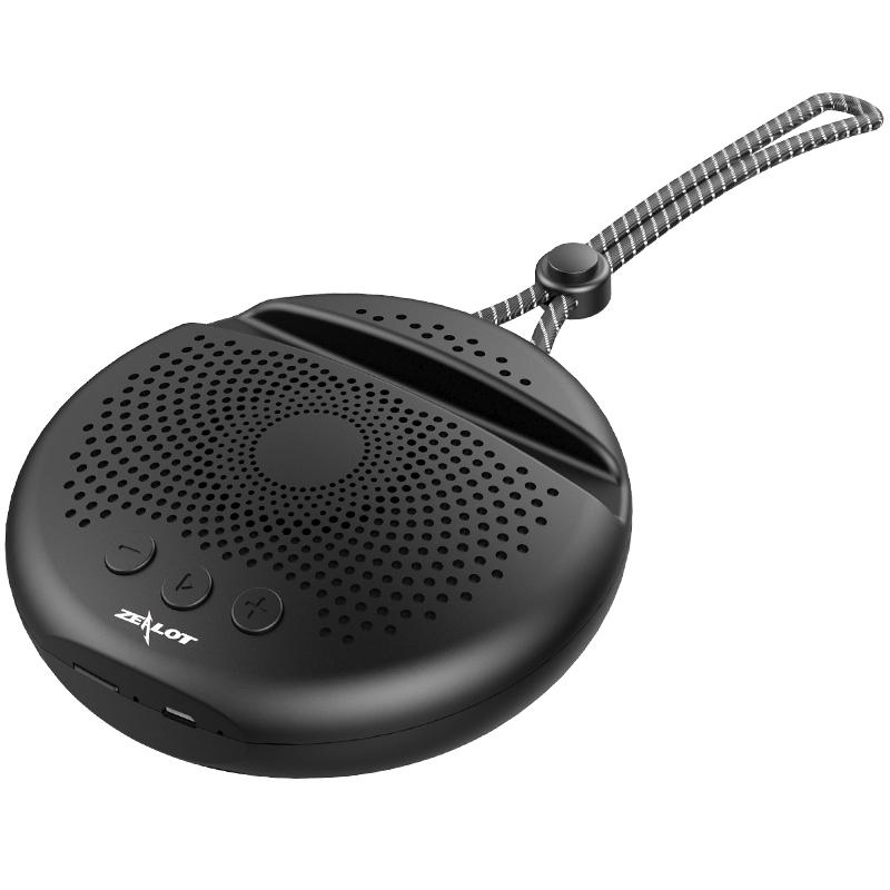 Zealot S24 Portable Stereo Mini Wireless Bluetooth 5.0 Speaker  IPX5 Waterproof Built-in Microphone with Lanyard  with TF Micro SD Card Slot (TF SD card not included) With Built-in HD Microphone 2000mAh Huge Battery! 2