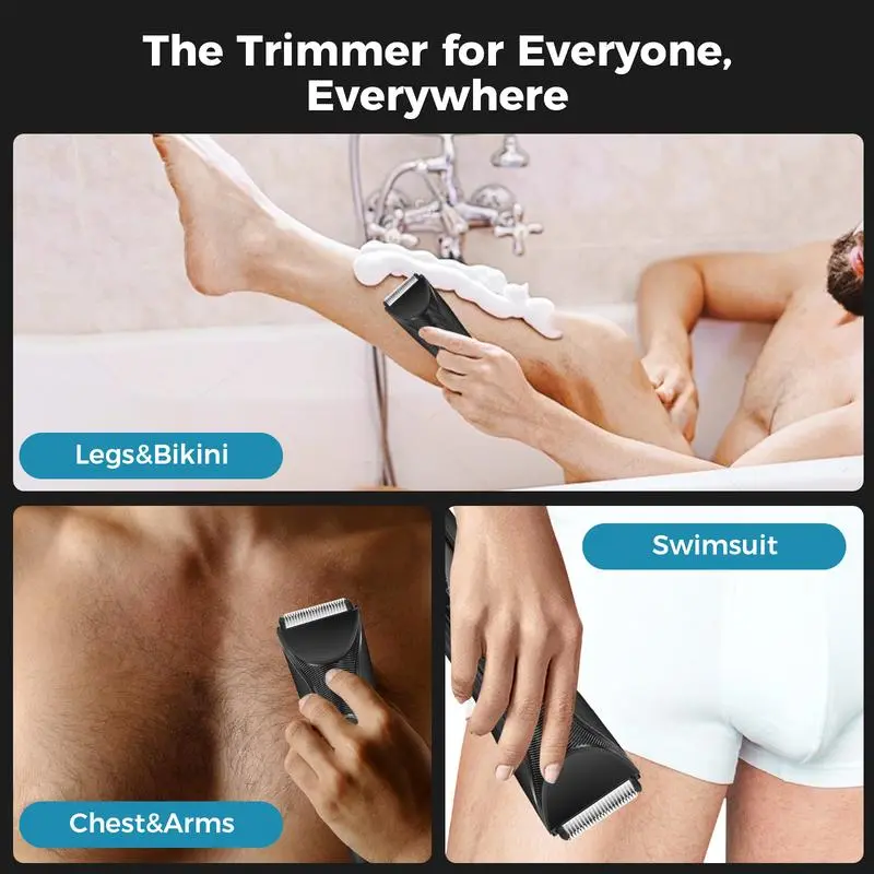 【UK Seller】Body & Manscaping Trimmer for Men, 3 In 1 Electric Cordless Body Hair Trimmer, Waterproof Beard Trimmer Electric Shaver, Cordless Groin Hair Trimmer For Men, Gift For Boyfriend, Gifts for Men。 4