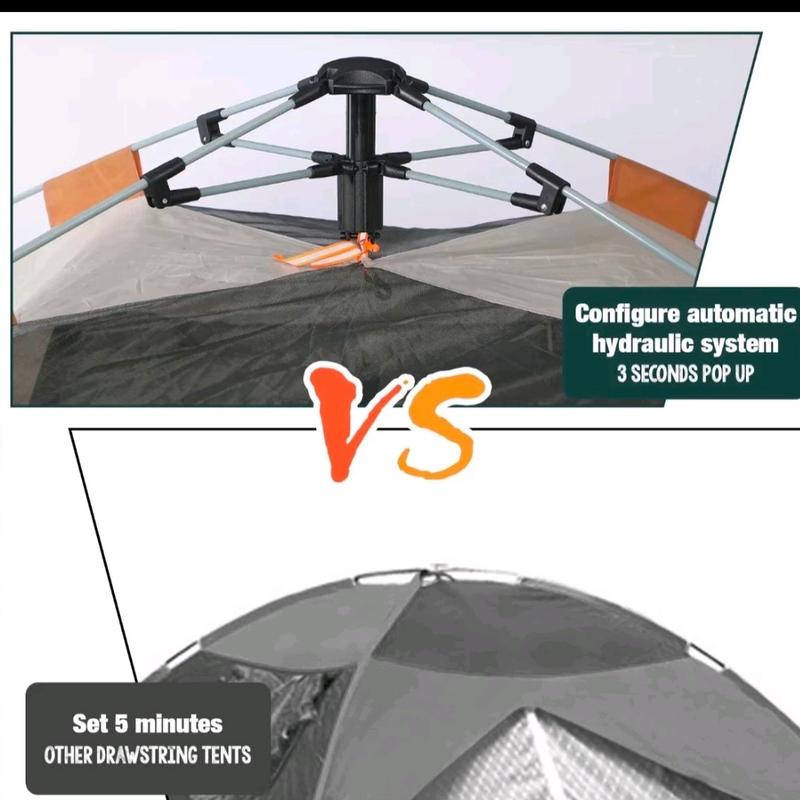Waterproof Family Camping Tent - Full Automatic Instant Pop Up, 4 People Capacity, Great Quality, Easy to Install and Fold, Suitable for Kids tents inflatable 5