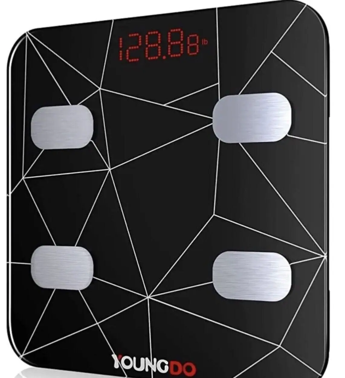Digital Bathroom Scales Body Fat BMI Black 30 * 30cm Smart APP for Fitness Healthcare Weight Scale Weighing Scale