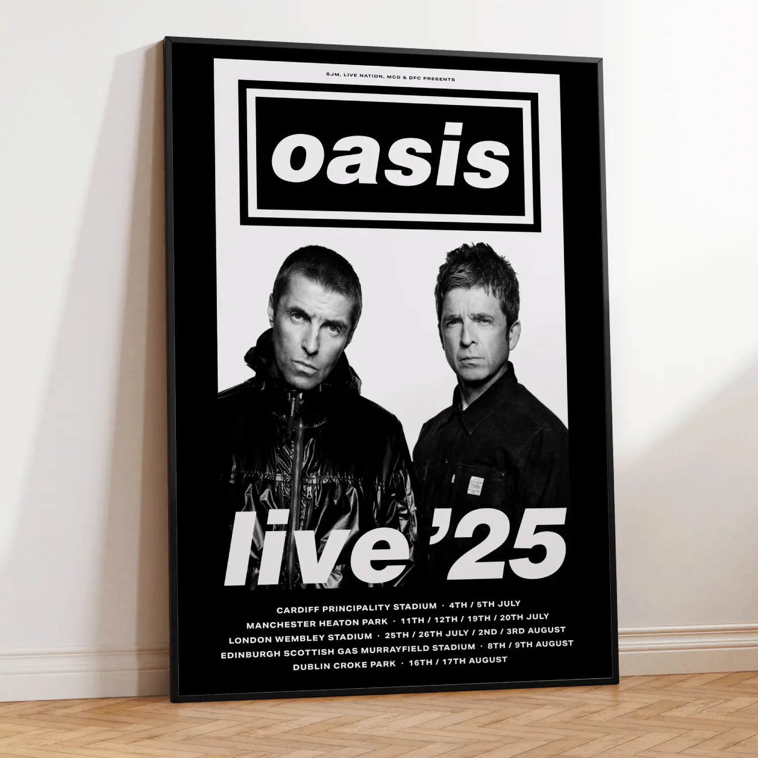 Oasis 2025 Tour Poster Decor Print Room Wall