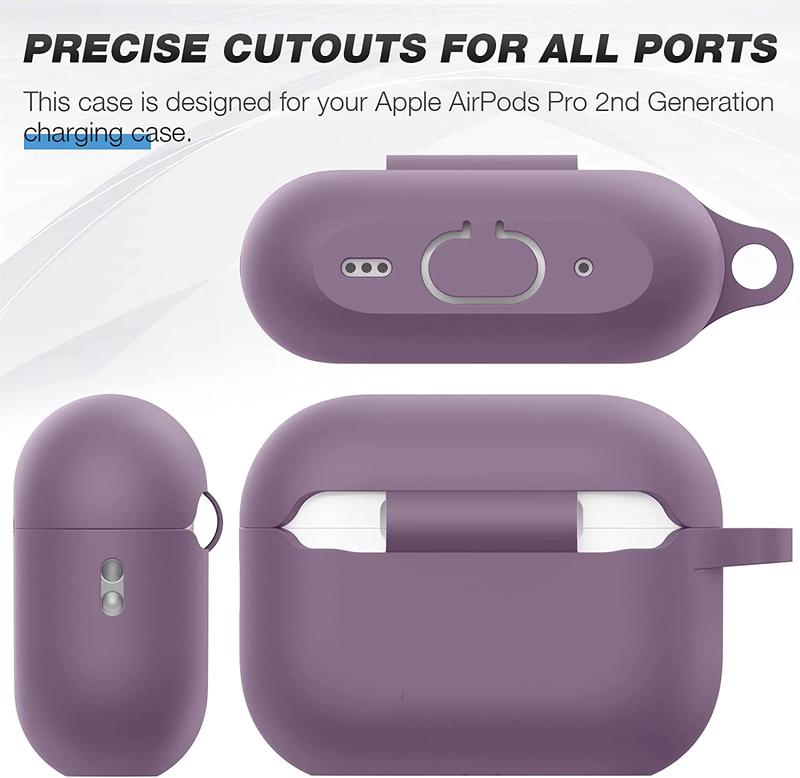 JMF Tech Case compatible with AirPods Pro 1st, 2rd Gen Cover Portable Silicone Skin Protective Cover with Keychain (Support Wireless Charging) for AirPods Pro 1st & 2nd, 3rd Generation. 5