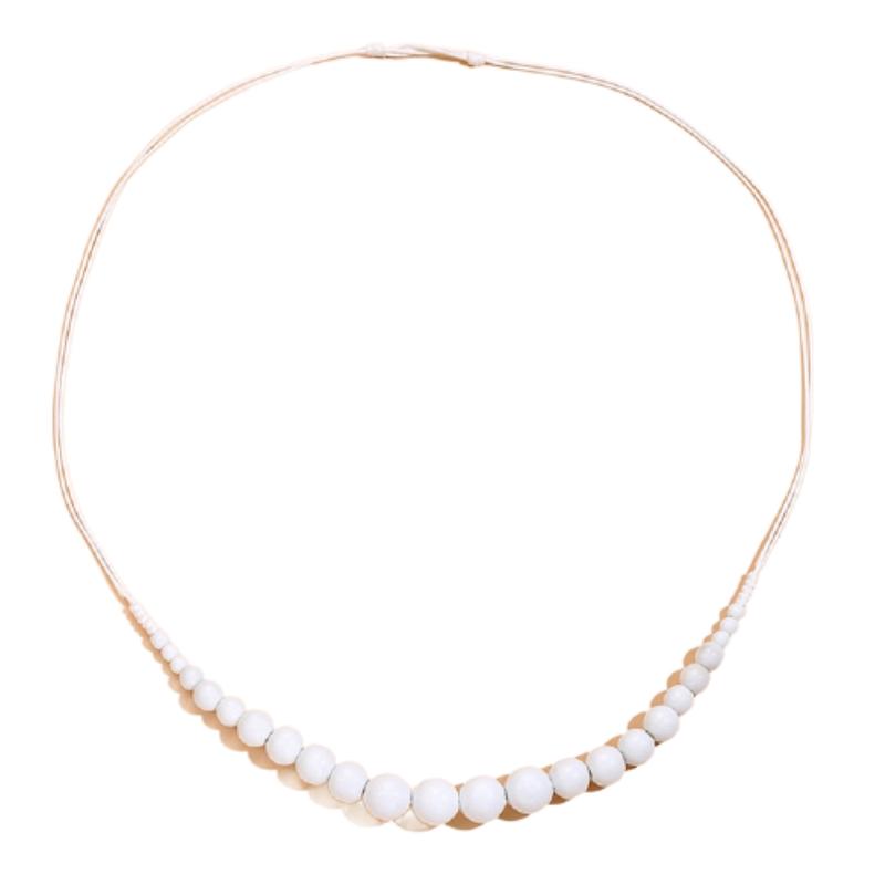White Gem stone Beaded Quartzite Jade Necklace for Women - UK Seller 4