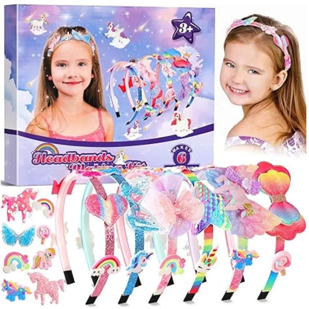 Headband Making Kit for Girls Age 3+, Creative Craft Kits for Kids, DIY Hair Accessories & Hairbands