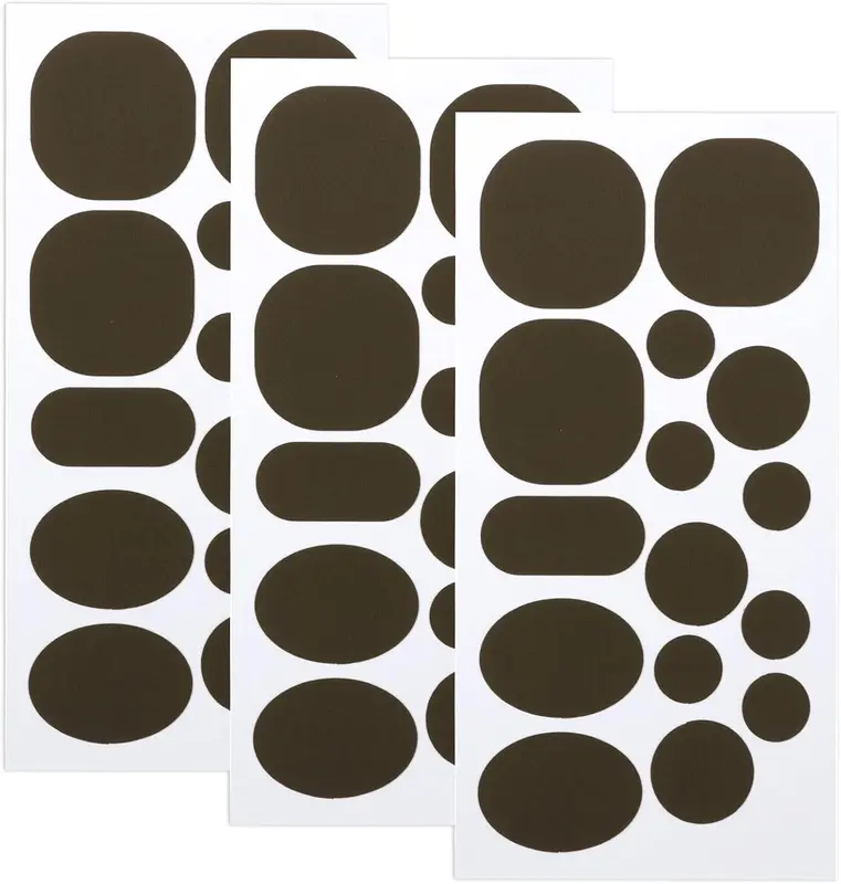 45 Pieces Down Jacket Patches Nylon Repair Tape Self-Adhesive Repair Patch for Jacket Tent Outerwear Repair, Round and Oval Shape. Army green 0