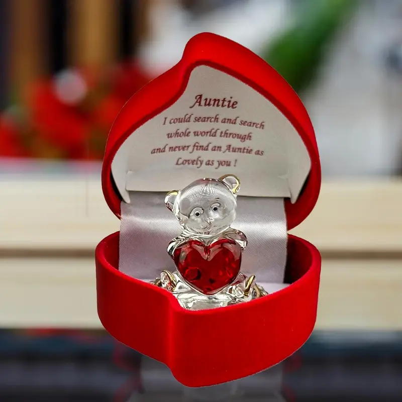 Special Auntie Gifts Bear Present Christmas Birthday Xmas Mothers Day Gift bag rose teddy 2