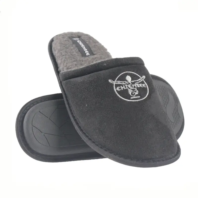 MENS SLIPPERS WINTER WARM FLEECED MULES LINED COSY MEMORY FOAM INDOOR SLIP ON SHOES QUALITY LIGHTWEIGHT COMFORT COMFY PADDED SLIP ON 1
