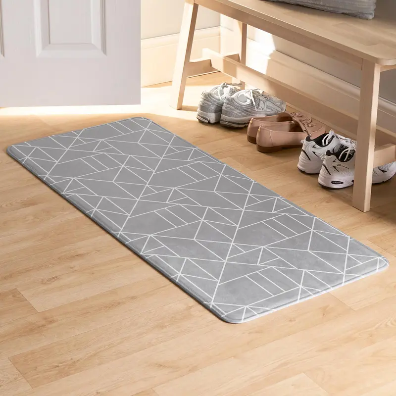 OHS Mason Geometric Washable Non Slip Indoor House Mat Runner 3