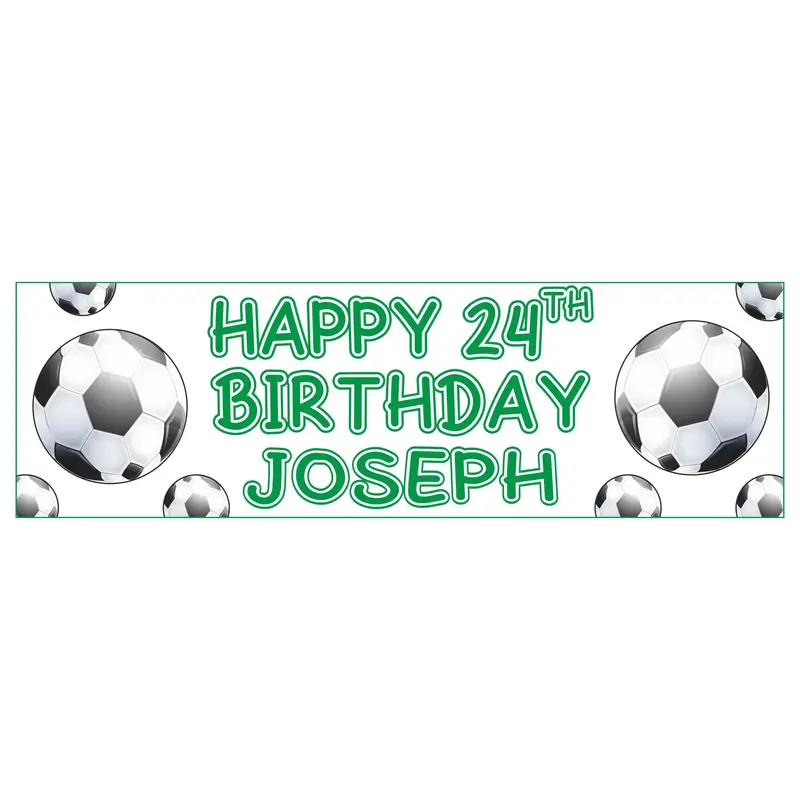 x2 Personalised Football Party Banner, Custom Party Decorations, Boys Birthday Party Decor, Football Themed Party, Sports Party Decorations 6