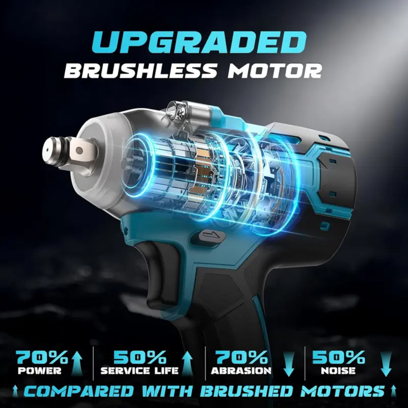 2-3 days arrival🔧For car repair, 21V cordless electric impact wrench, wheel nut gun + 2x4.0Ah batteries cordless  pressure  washer pressure  washer  hose hex  strap 5
