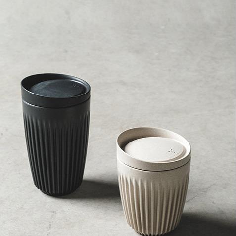 HUSKEE Coffee Cup Coffee mug with Lid 12 oz Charcoal Reusable Coffee Cup For Espresso Cappuccino Americano Mocha Portable Latte Cup coffee cups mugs Tumbler Sustainable Eco friendly For Car Home Office work Gym Travel Drinkware Set Beverage 2