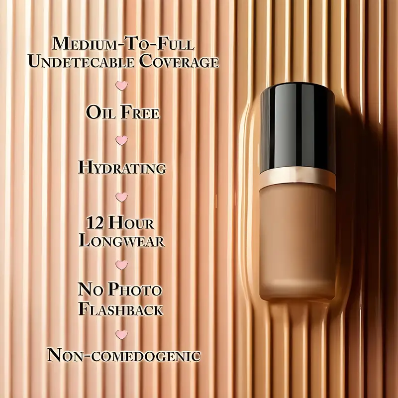 Liquid Concealer - Long-Wear, Oil-Free, Hydrating Formula for Flawless Skin Coverage Foundation Lightweight Makeup 5