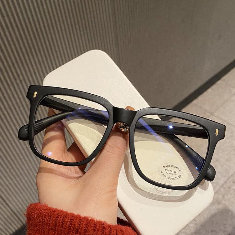 Black Square Frame Geek Glasses Clear Lens Nerd Unisex Eyeglasses UK 4