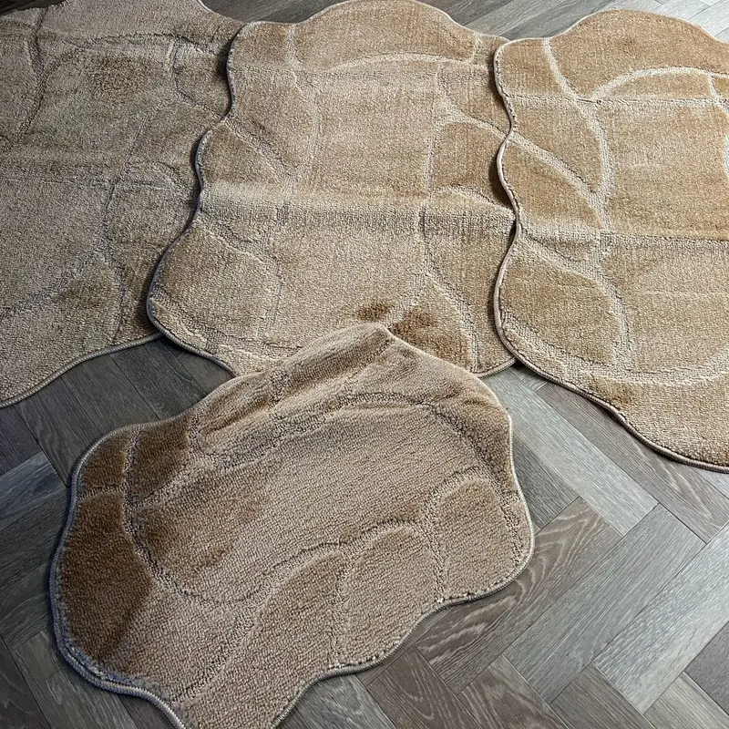 Romany Washable Mats Beige/Biscuit Tourer washables mats, 67cm 120cm Best quality Non Slip Backing gypsy Mats Rugs X Set of 4 Mats/Rugs xx 6