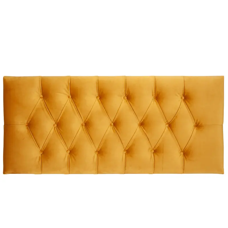 PLUSH VELVET CHESTERFIELD HEADBOARD 20" HIGH MBU 3ft SINGLE 4ft DOUBLE KINGSIZE 4
