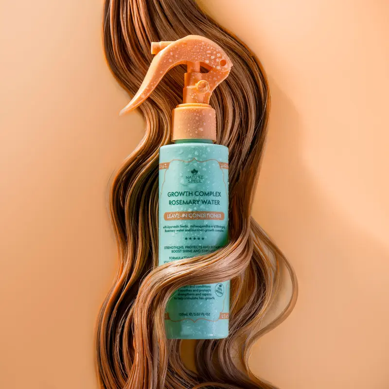 Nature Spell Rosemary Water Leave-In Conditioner Vegan and Sulphate Free to Strengthen Hair Shaft, Reduce Breakage, Protects from Heat Damage - Hydrate, Haircare 0