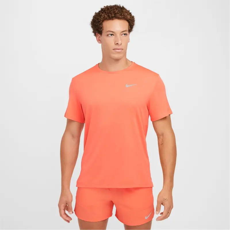 Nike Mens Drifit Miler Running Top Short Sleeve Sports Training Fitness Gym 4