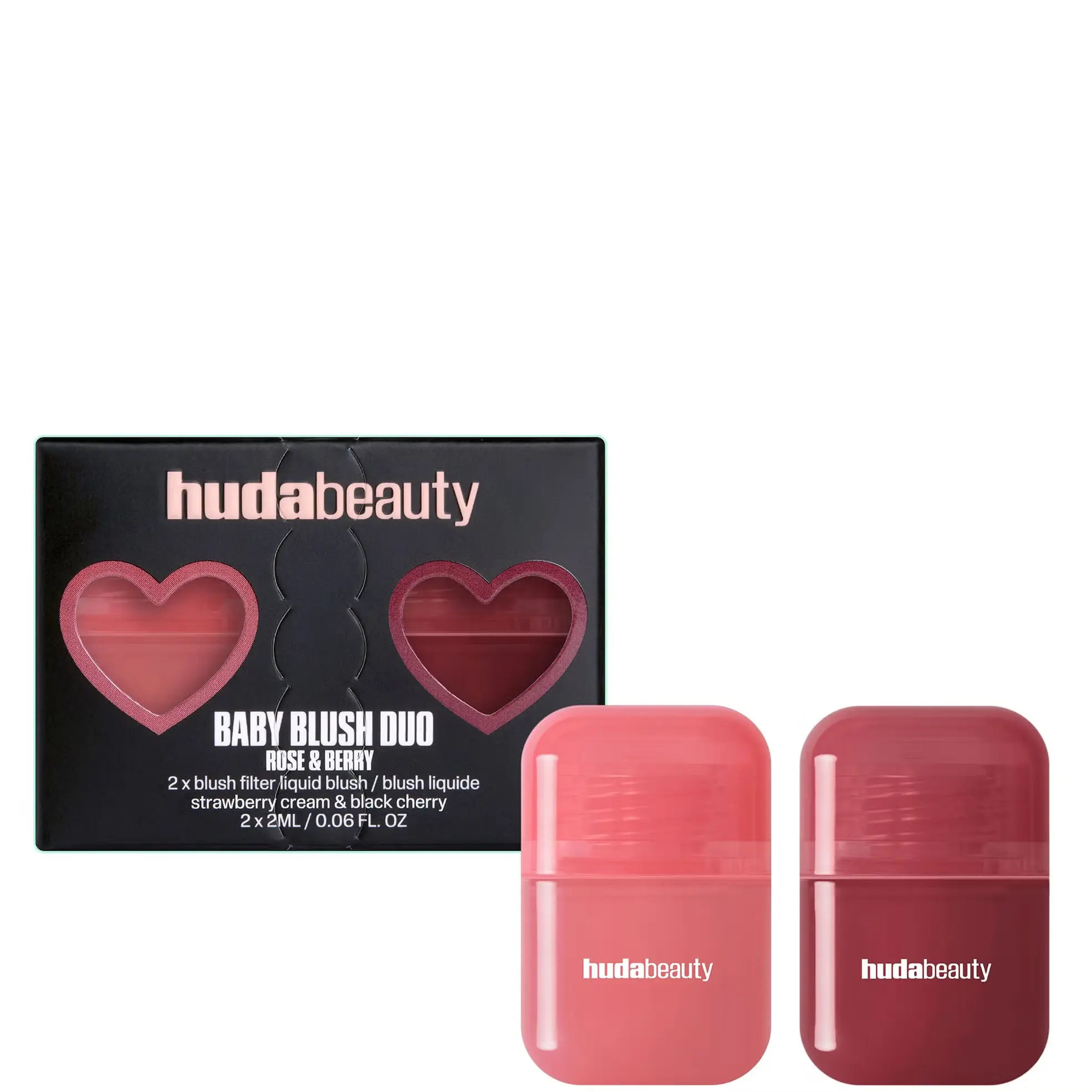 HUDA BEAUTY LIMITED EDITION Mini Blush Duo - Rose & Berry Cosmetic