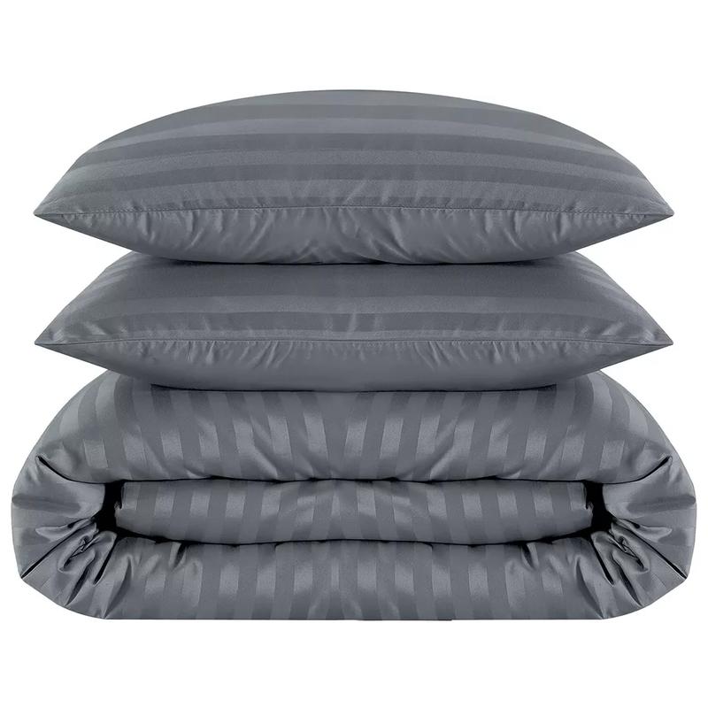 Stripe Duvet Cover Set - Soft Bedding Quilt Covers in Single, Double, King Size 3